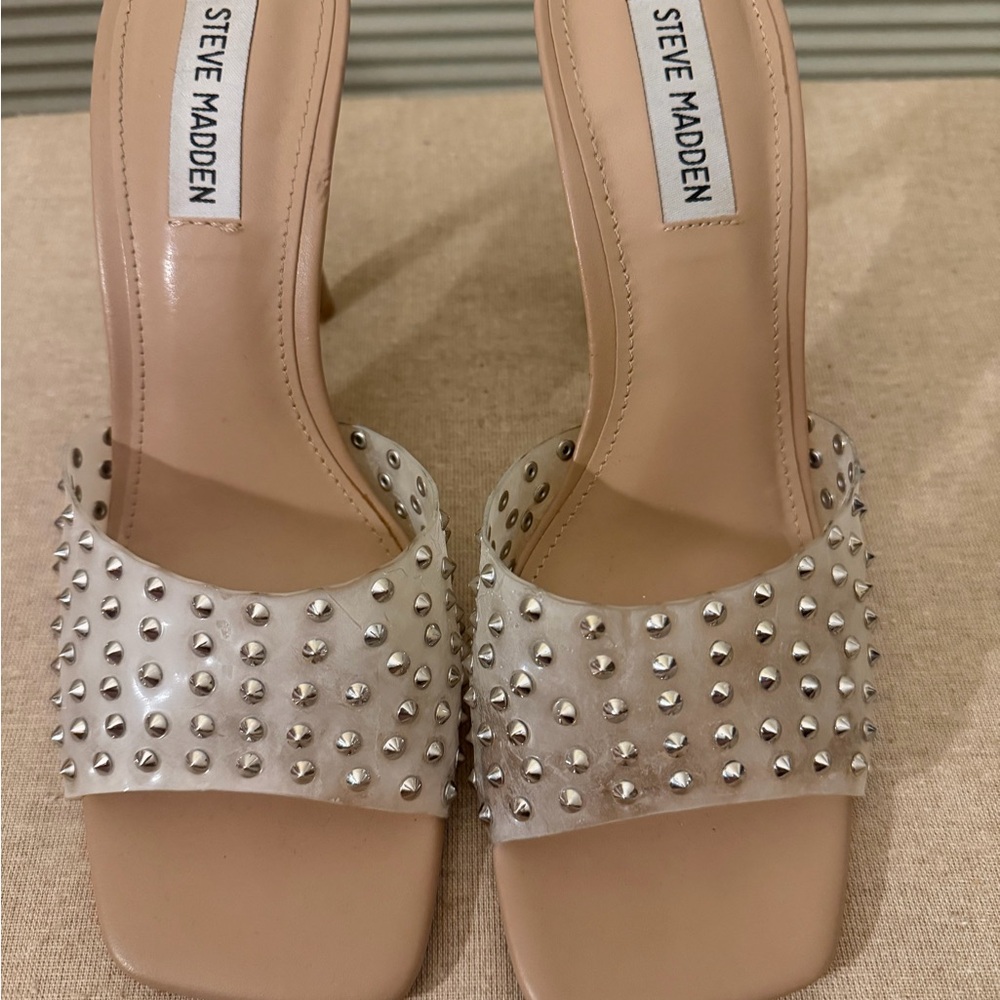 Steve Madden Nude Studded Heels